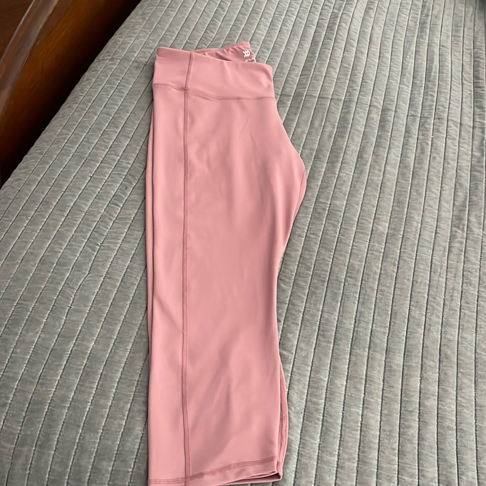 Pink capri workout pants